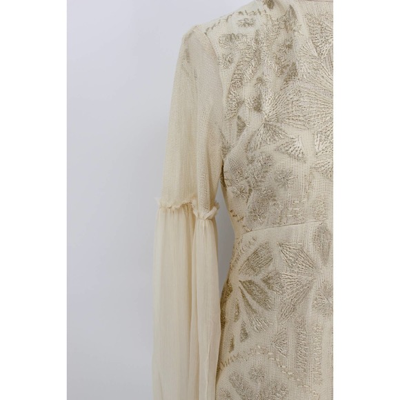 Free People Cleo Mini Dress Tea Sz 0 Boho Embroidered - Picture 5 of 12